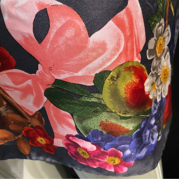 Mantero Collection Floral Large Silk Scarf - Picture 14 of 16